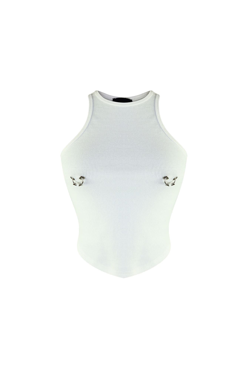 Stunning Piercing Detail Ribbed Top