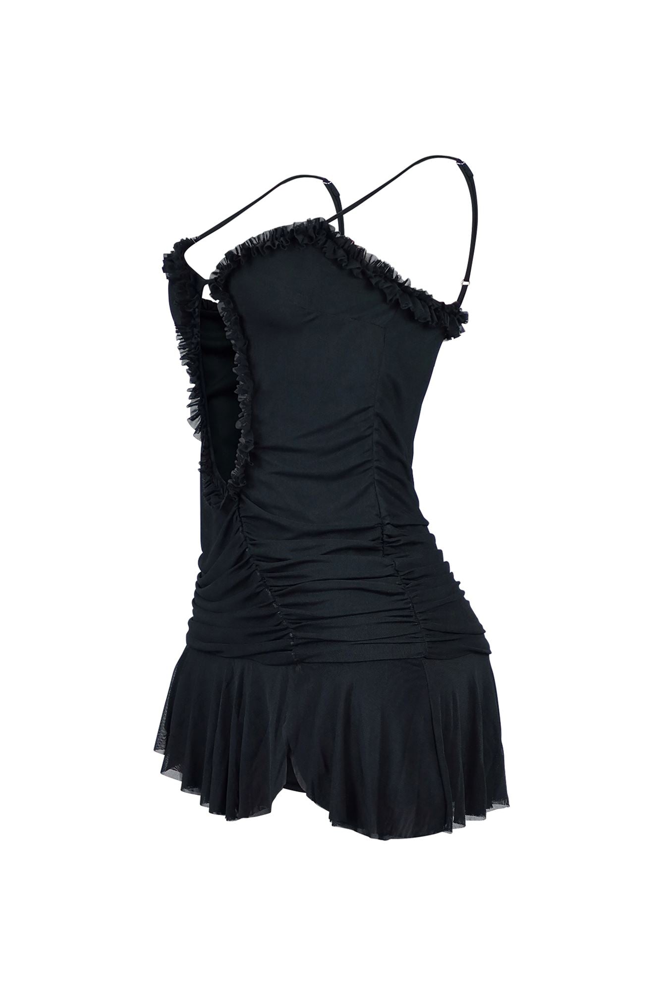Uriah Mesh Ruched Cami Mini Dress