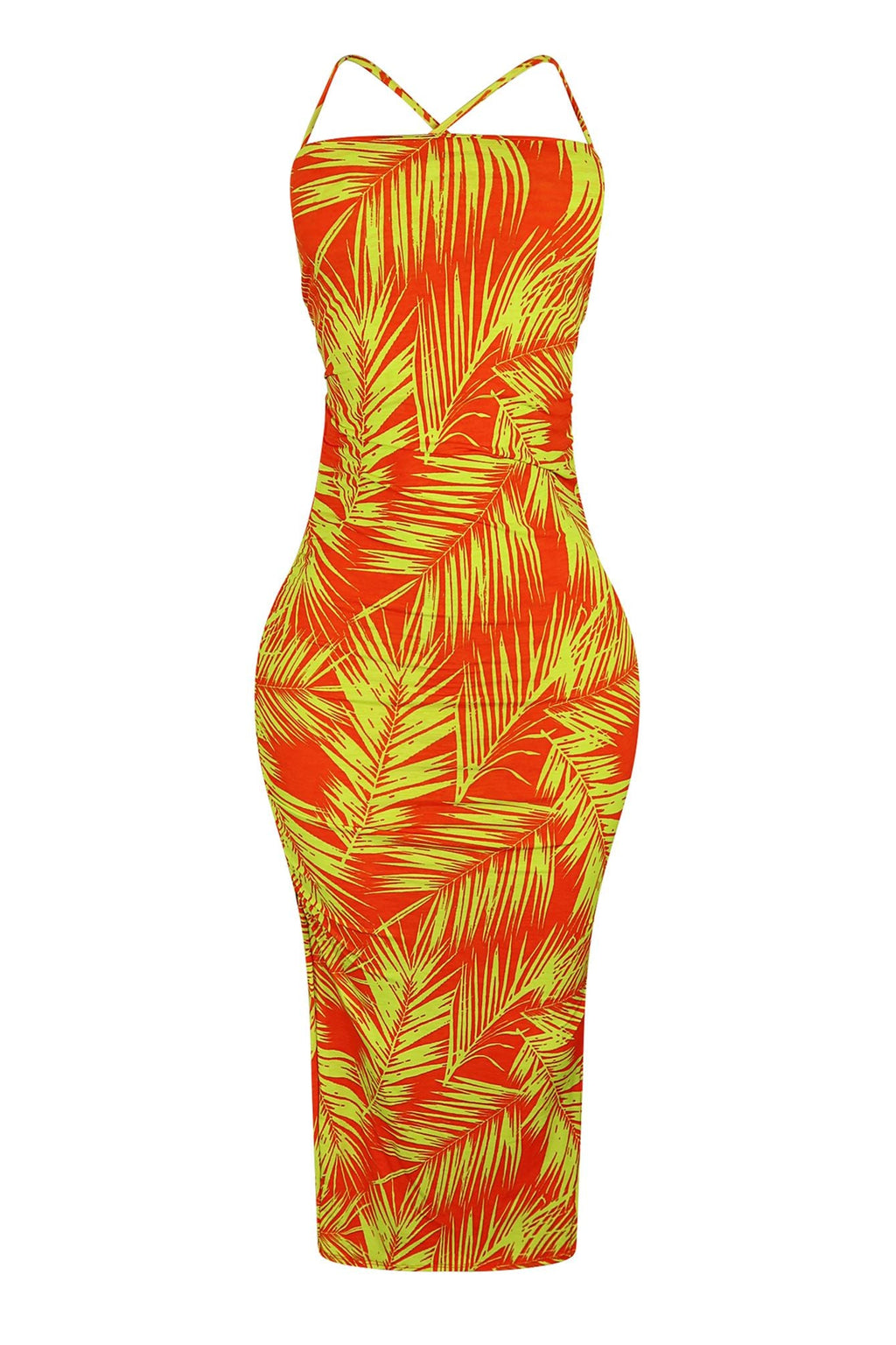 Miami Girl Print Back Lace Up Dress