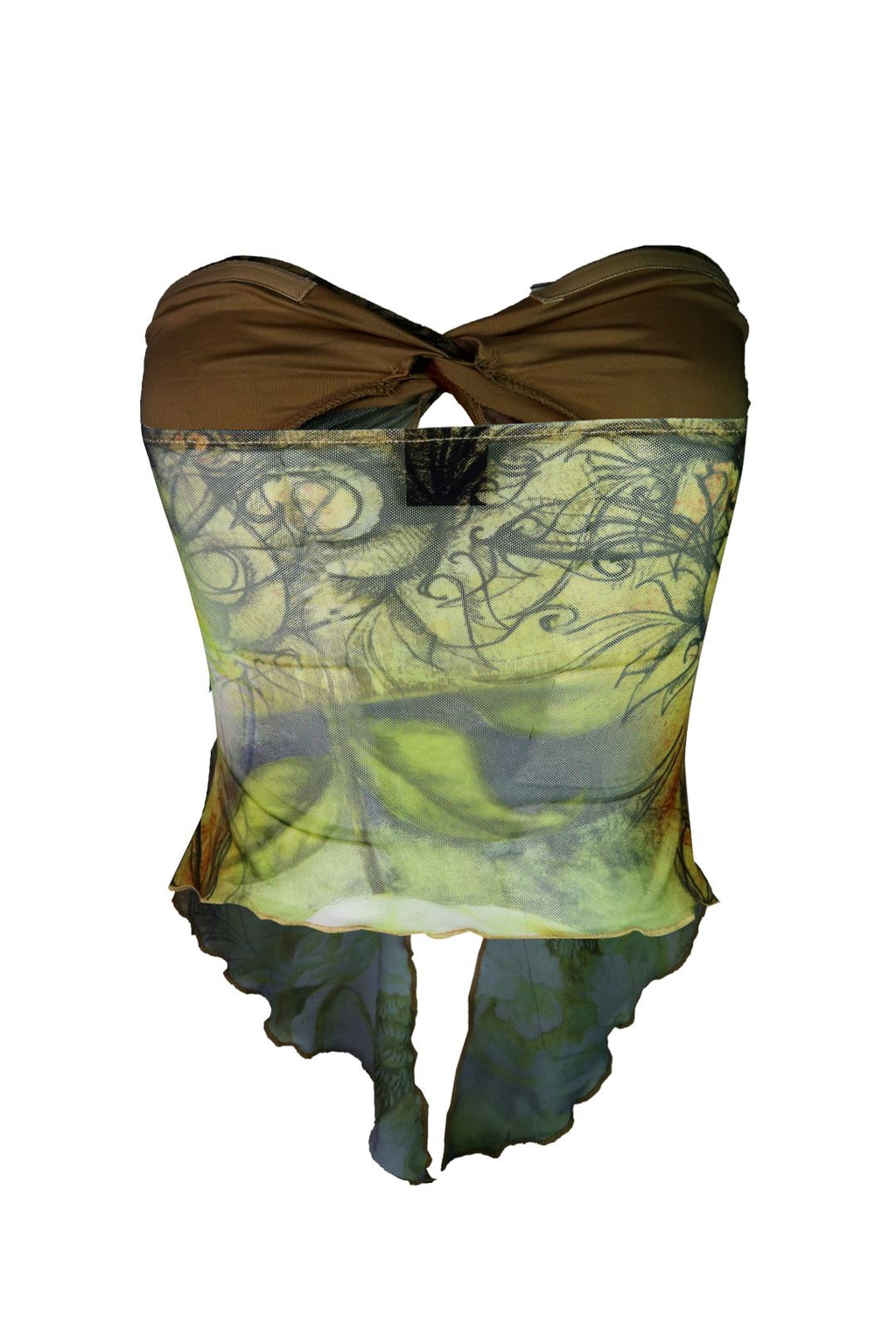 The Golden Age Strapless Mesh Top