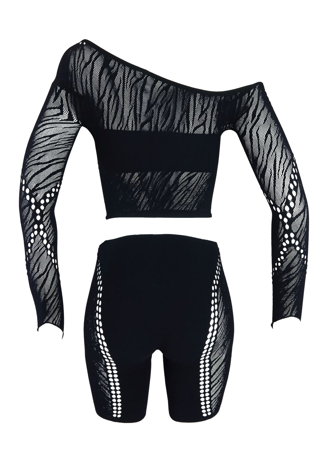 Stefani Hallow Out Top & Shorts SET