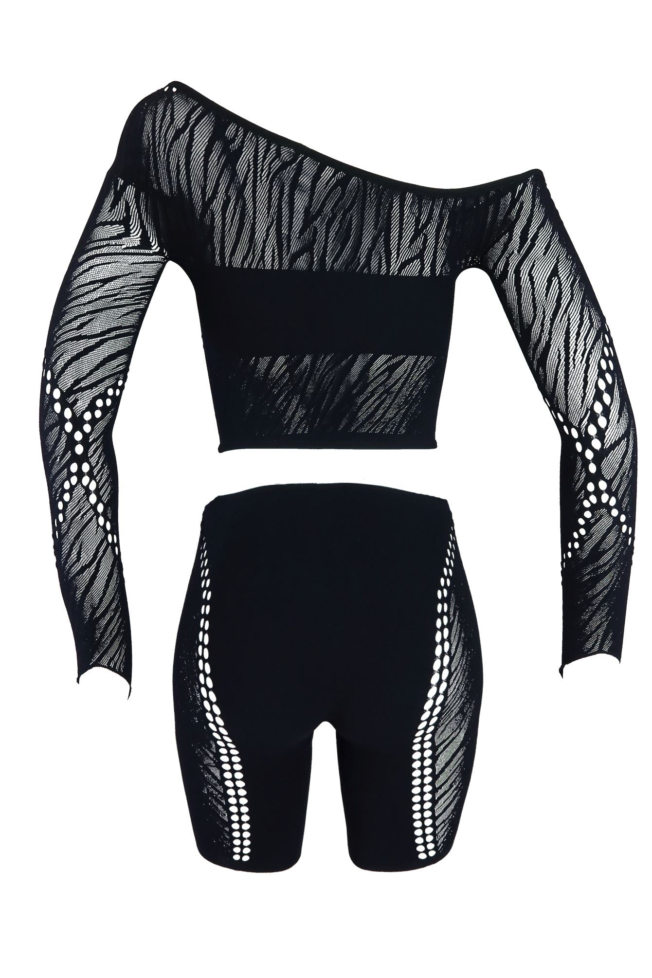 Stefani Hallow Out Top & Shorts SET