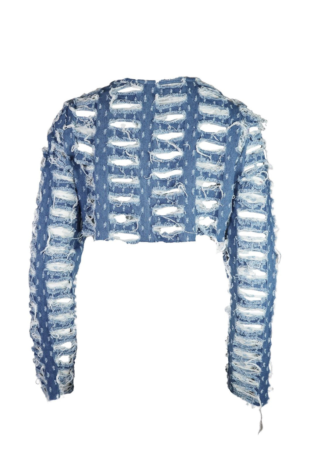 Unfazed Distressed Long Sleeve Top