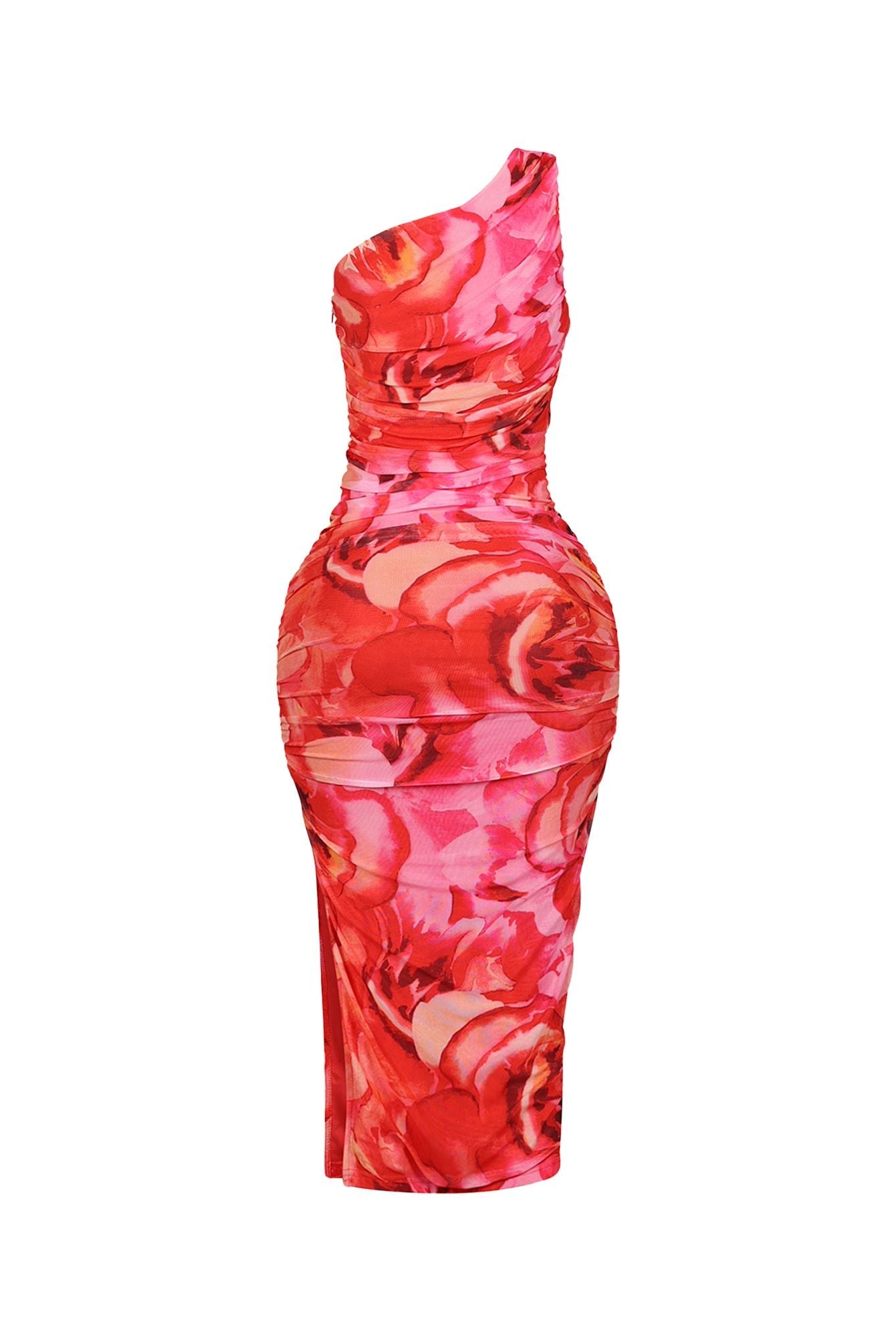 Bloomline One Shoulder Ruched Dress