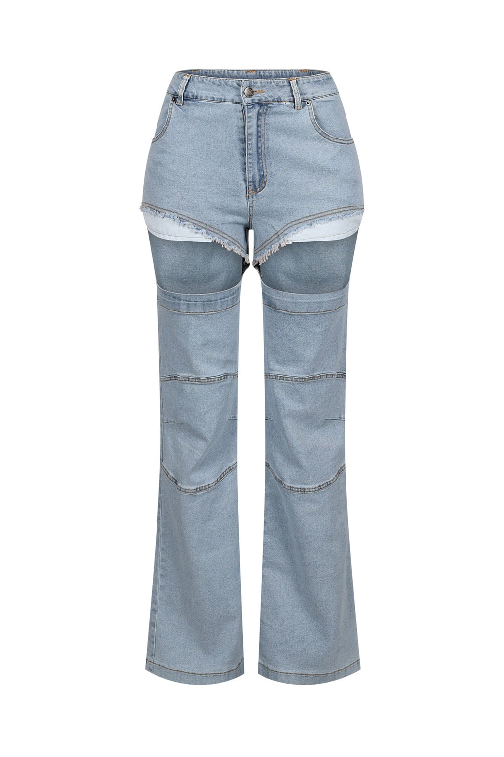 Wear The Attitude Cutout Baggy Jeans