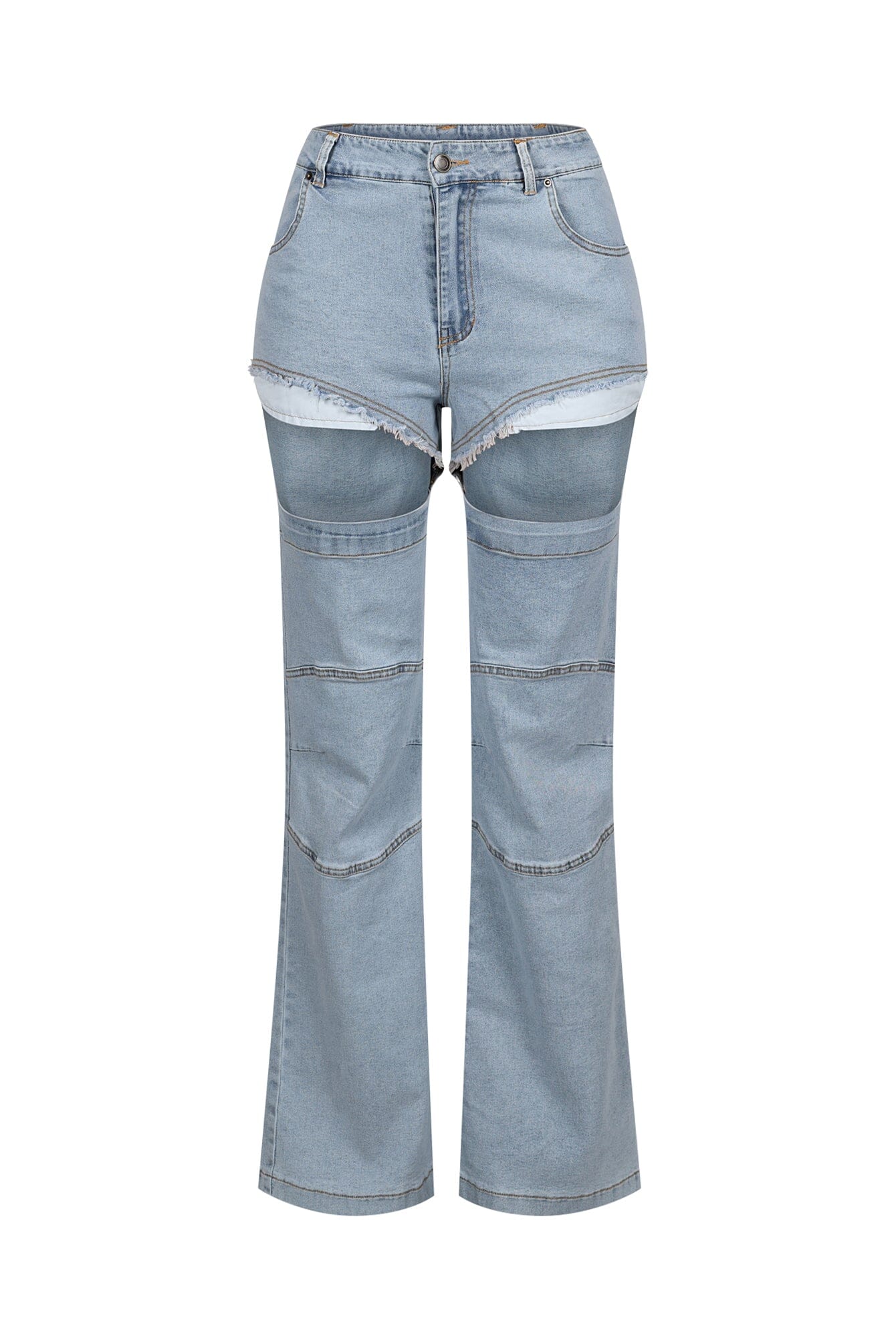 Wear The Attitude Cutout Baggy Jeans