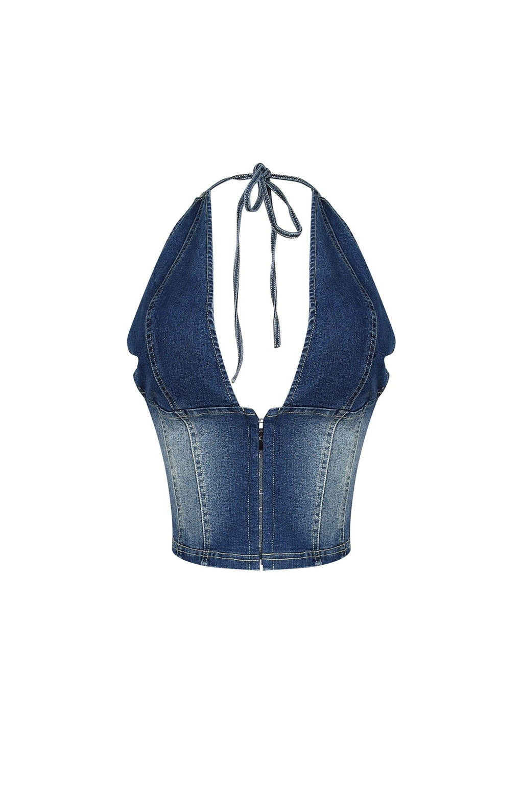 Denim Diva Plunge Halter Top
