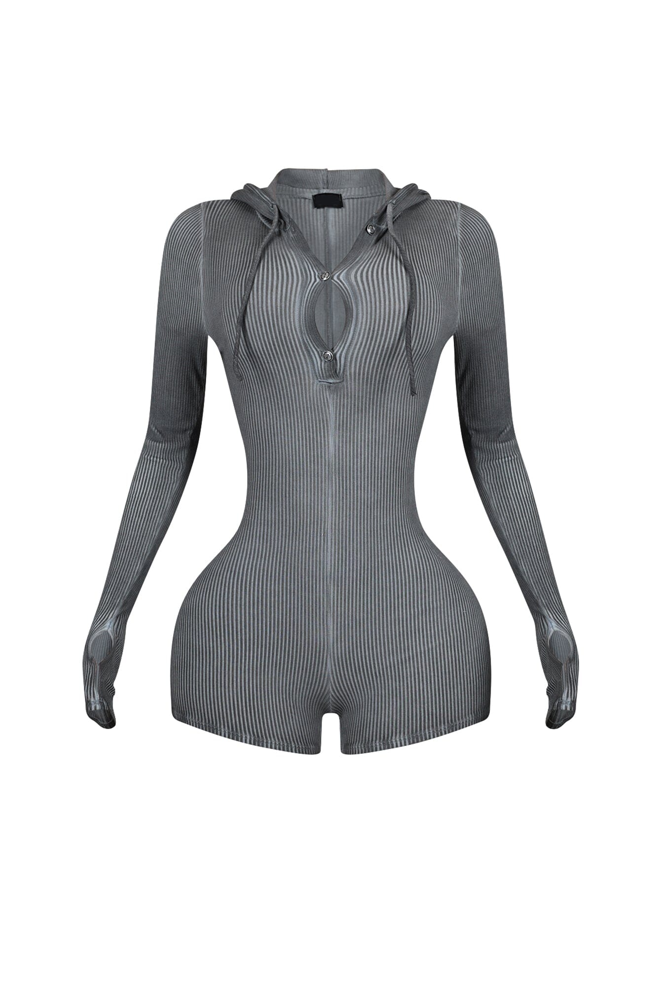 Meg Mineral Washed Hoodie Thumbhole Romper