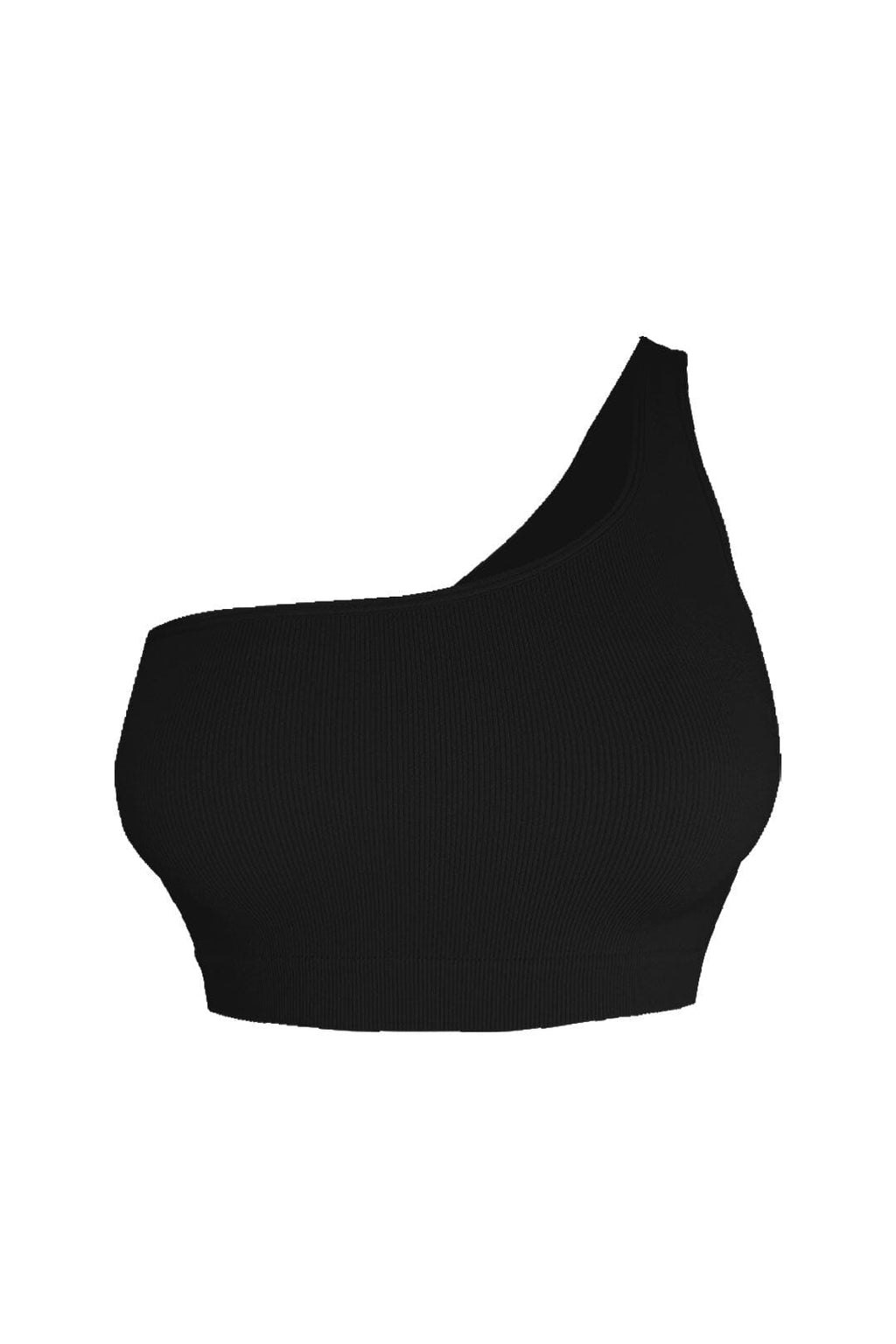 Feel Free Basic One Shoulder Crop Top