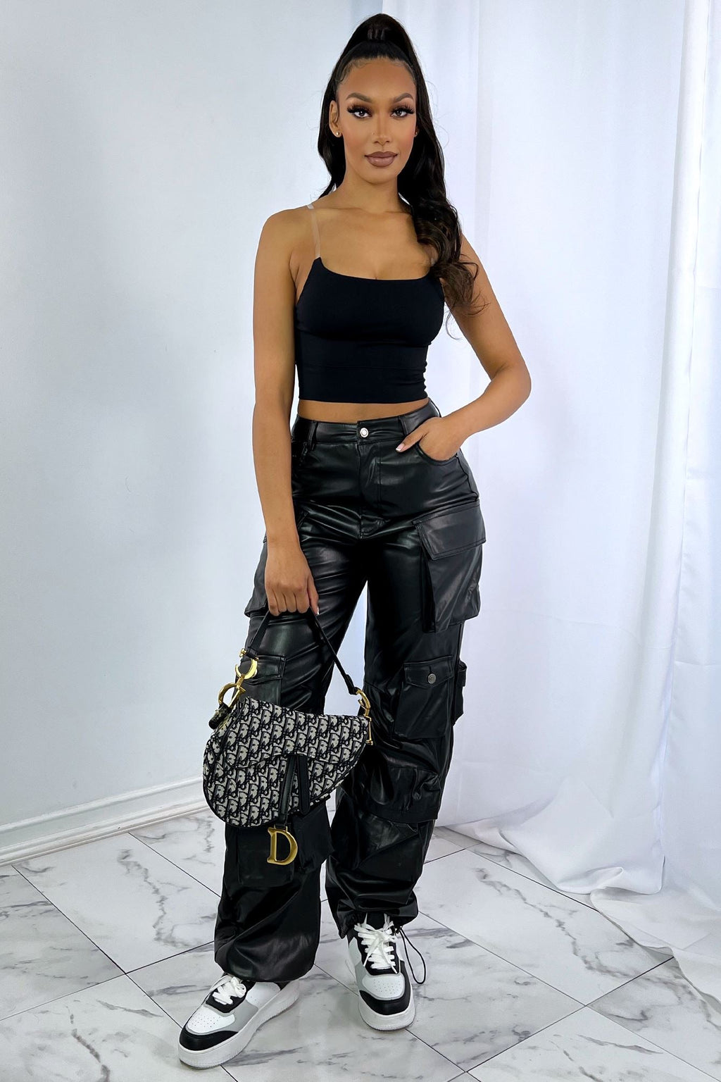 Khloe Clear Strap Crop Top