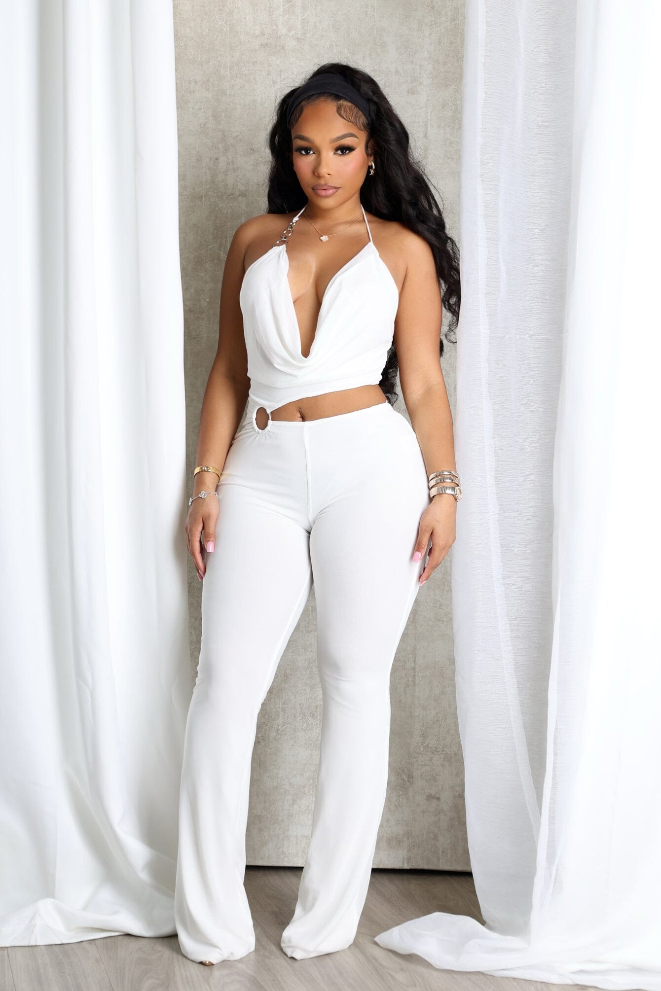 Shiva O Ring Cut Out Detail Jumpsuit