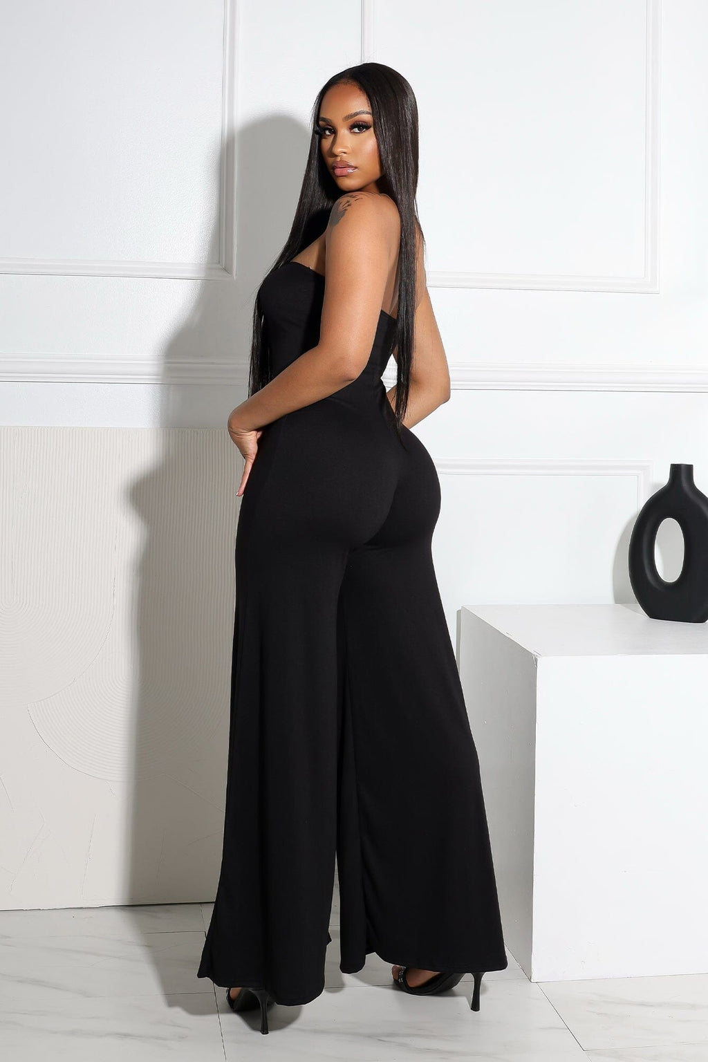 Charmer Strapless Snake Jumpsuit