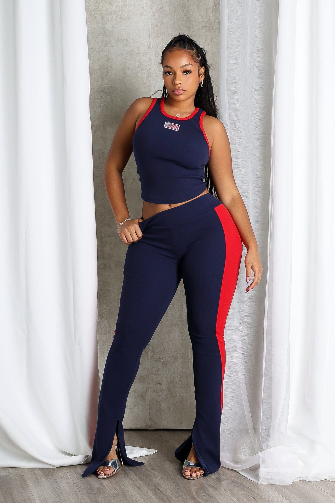 Firework Nights USA Flag Tank Top & Pants SET