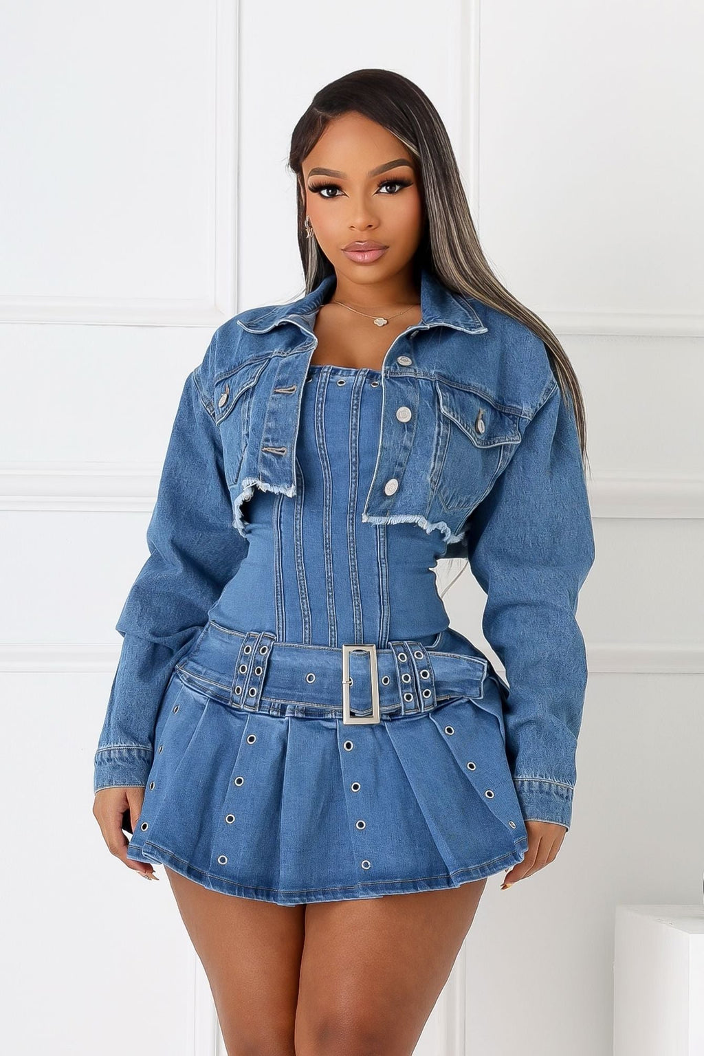Frayline Denim Crop Jacket