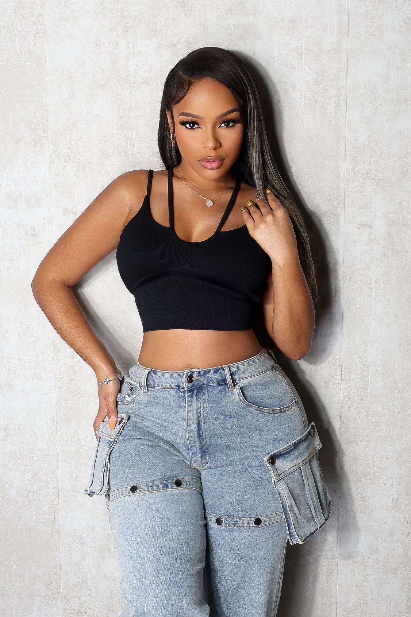 Baseform Double Strappy Crop Top