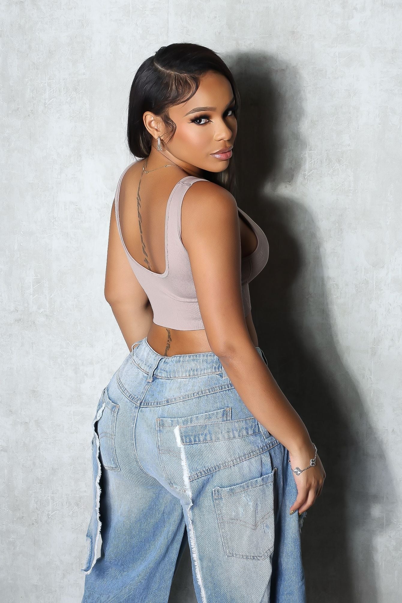 Coreform Ribbed V Neck Tank Top