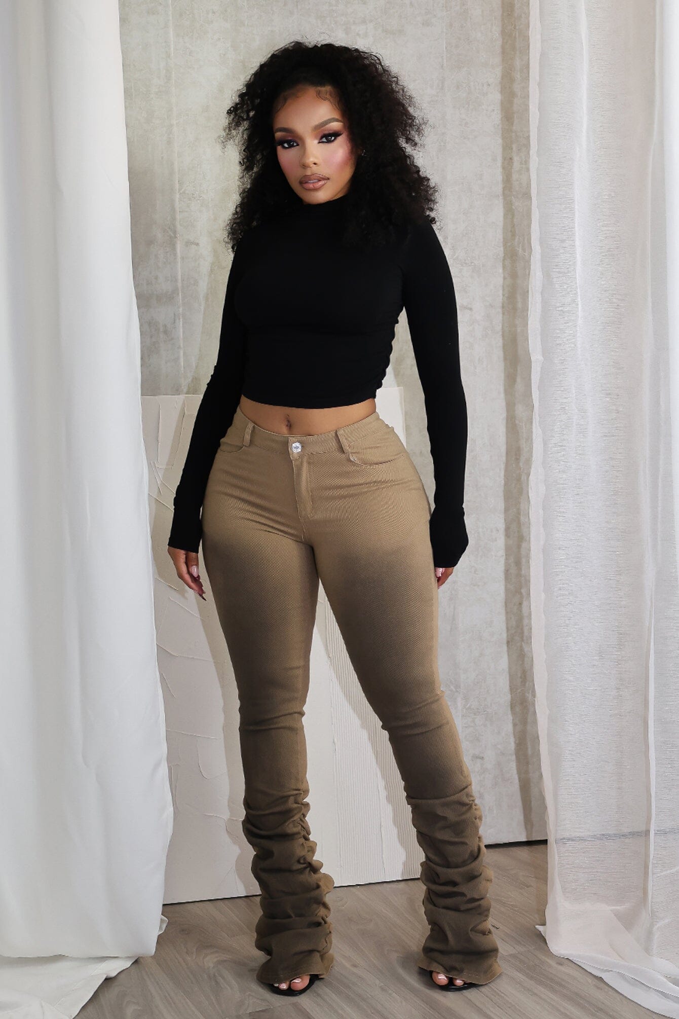 Lisa Airbrushed Ruched Pants