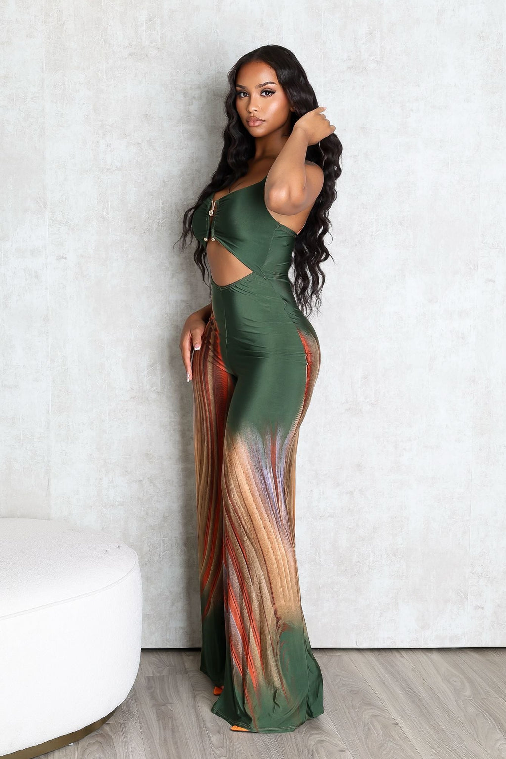 Playing Me Print Cami Jumpsuit