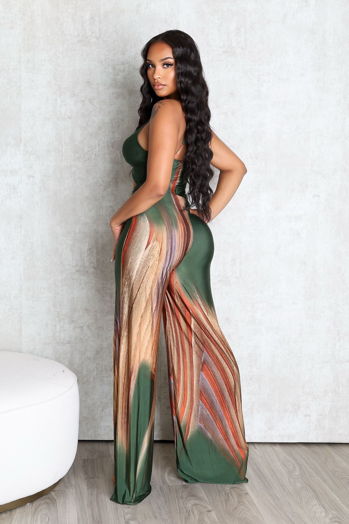 Playing Me Print Cami Jumpsuit