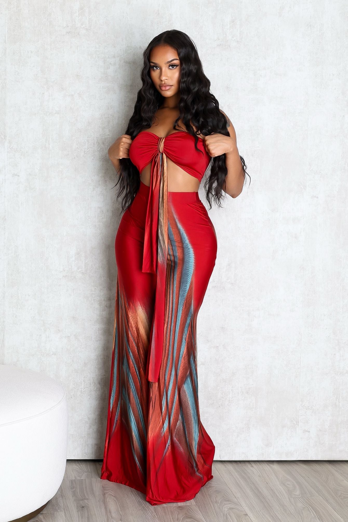 Playing Me Print Top & Pants SET