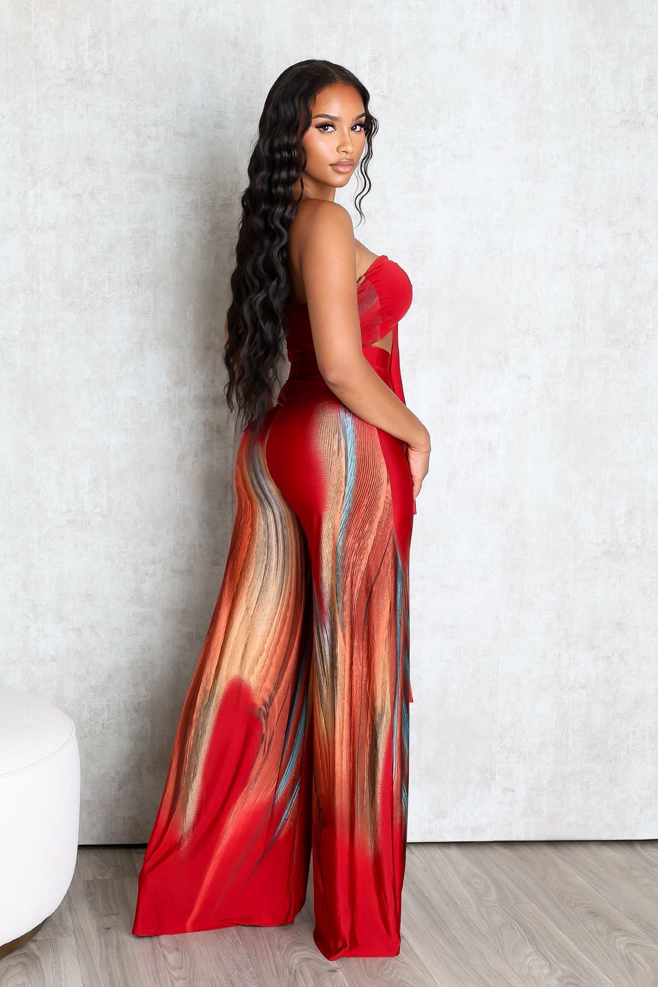 Playing Me Print Top & Pants SET