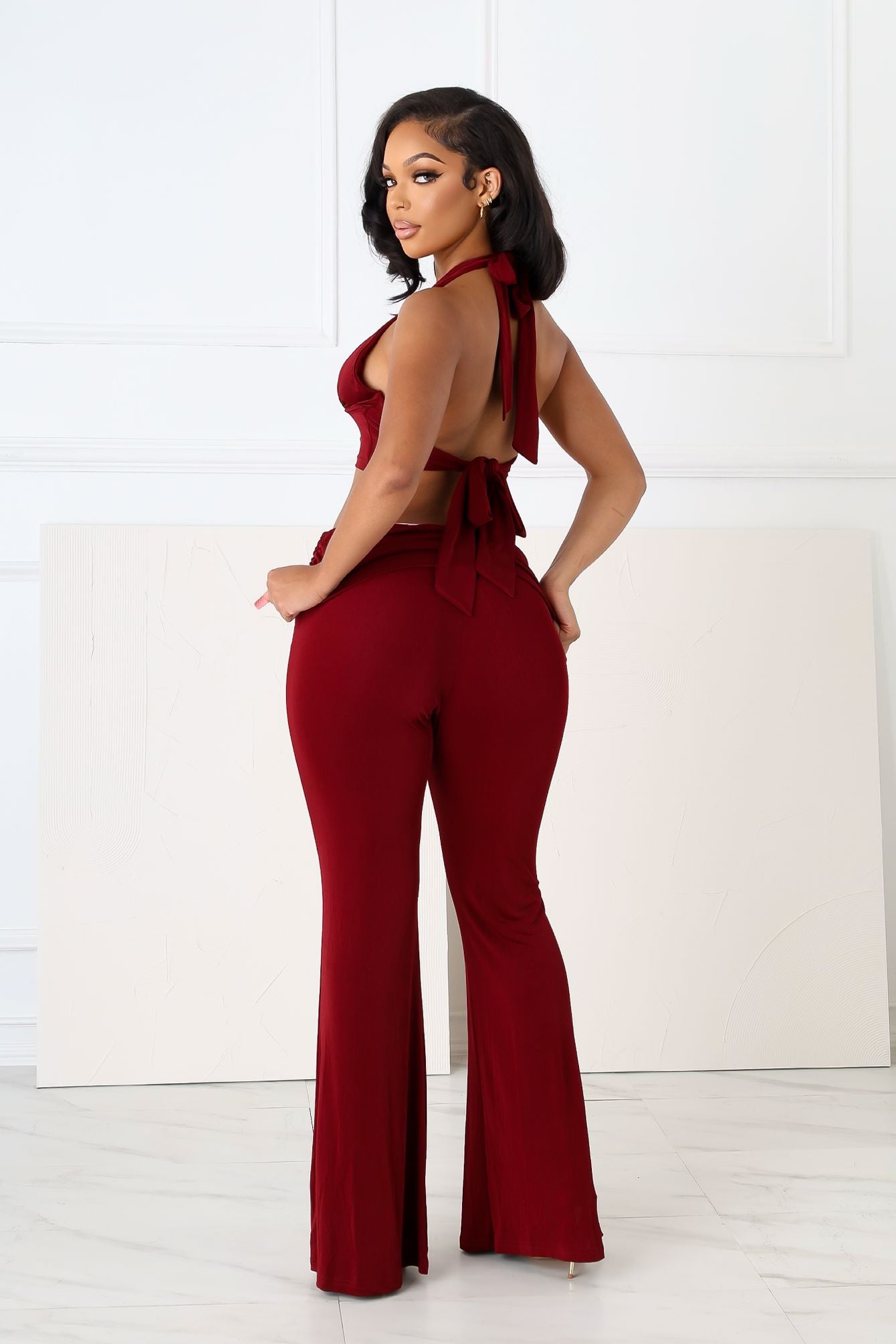 Graceful Passion Crop Top & Pants SET