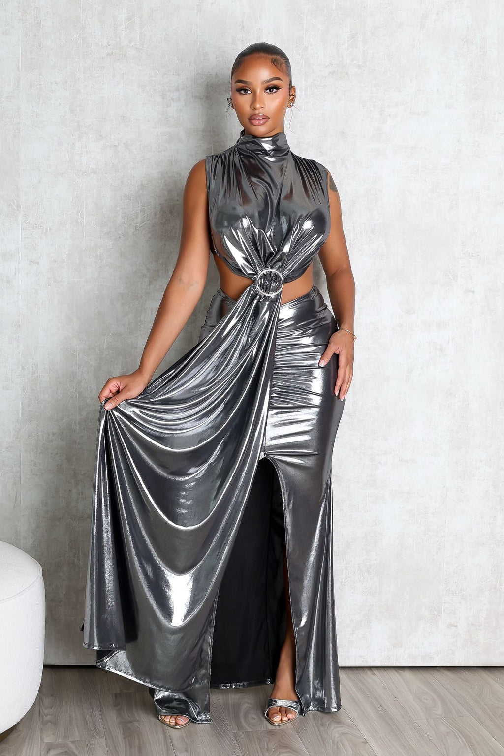 Cypher Foil Maxi Dress