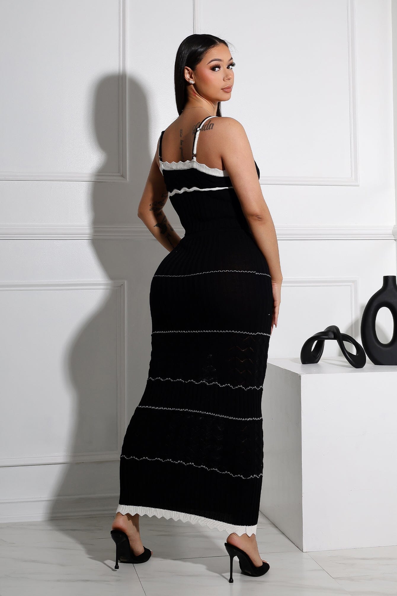 Aaliyah Rib Knit Tank Top & Skirt SET