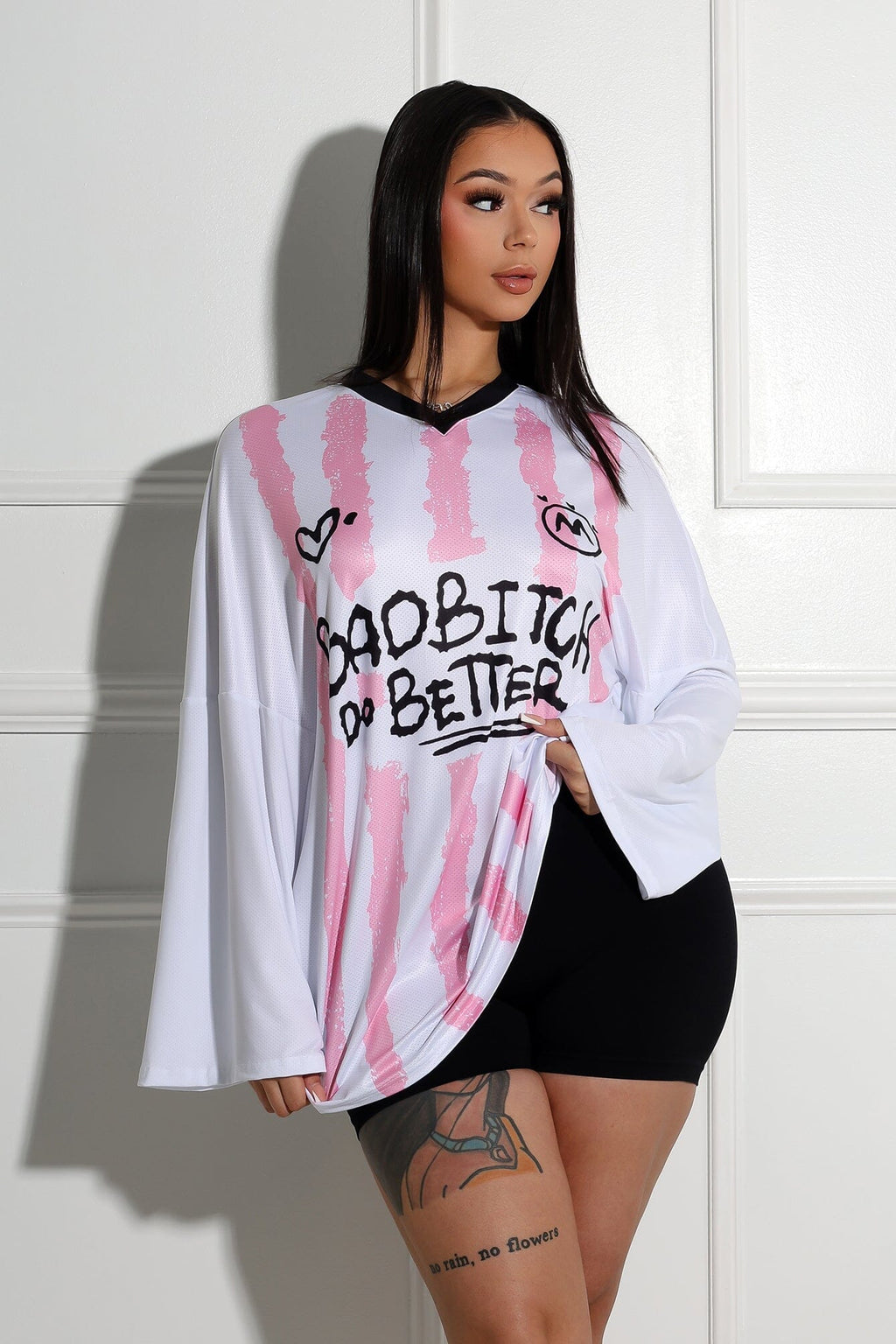 Zoey Long Sleeve Oversized Jersey Top