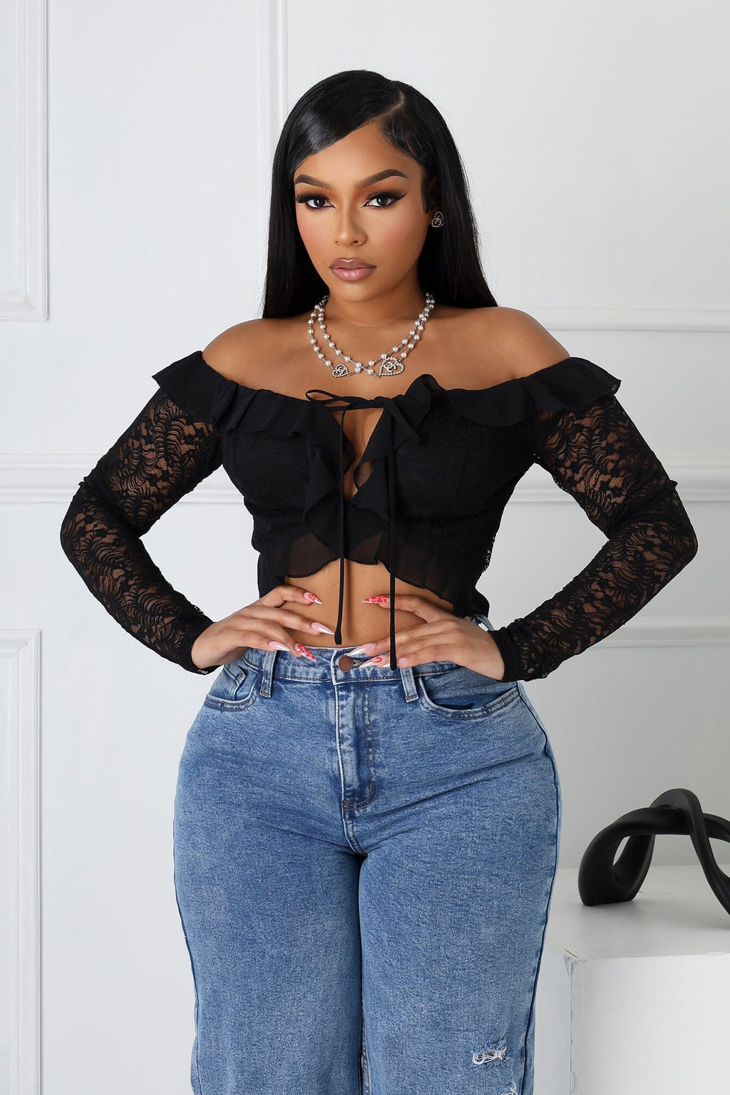 Ezra Off Shoulder Lace Top