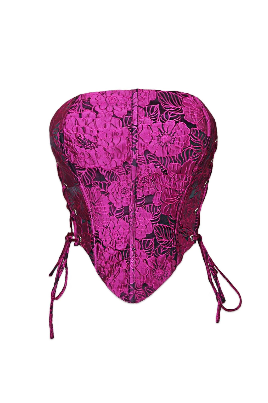 Primrose Floral Lace Up Tube Bustier Top