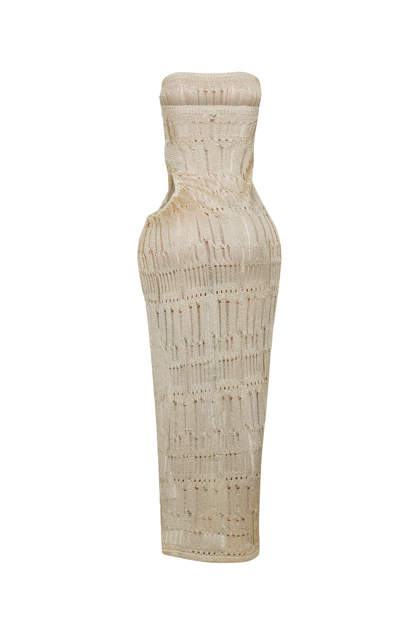 Shimmernet Metallic Crochet Cover Dress