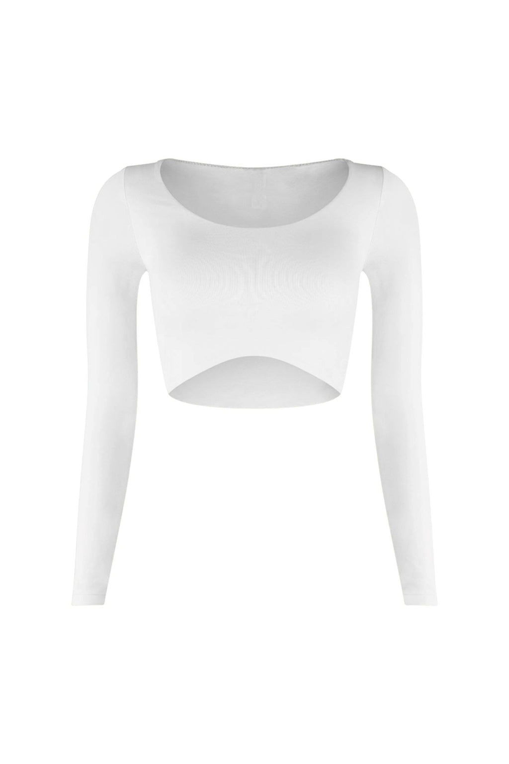 Essential Long Sleeve Basic Crop Top