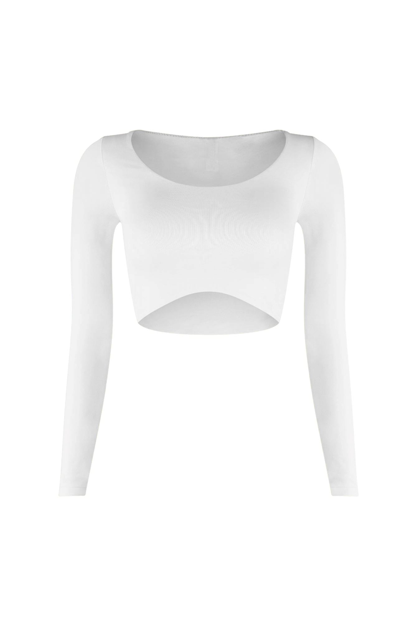 Essential Long Sleeve Basic Crop Top