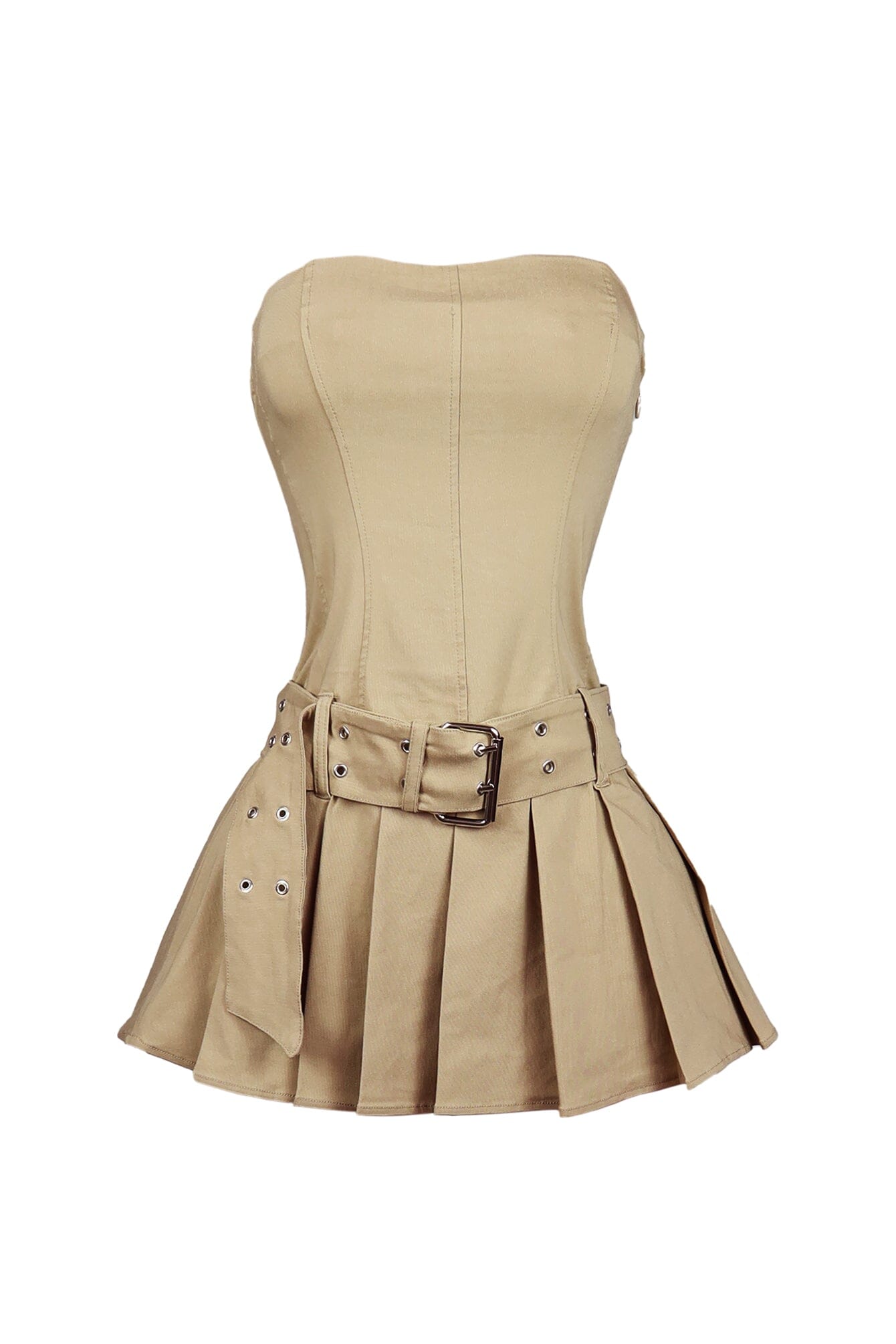 Vibe Check Tube Pleated Mini Dress