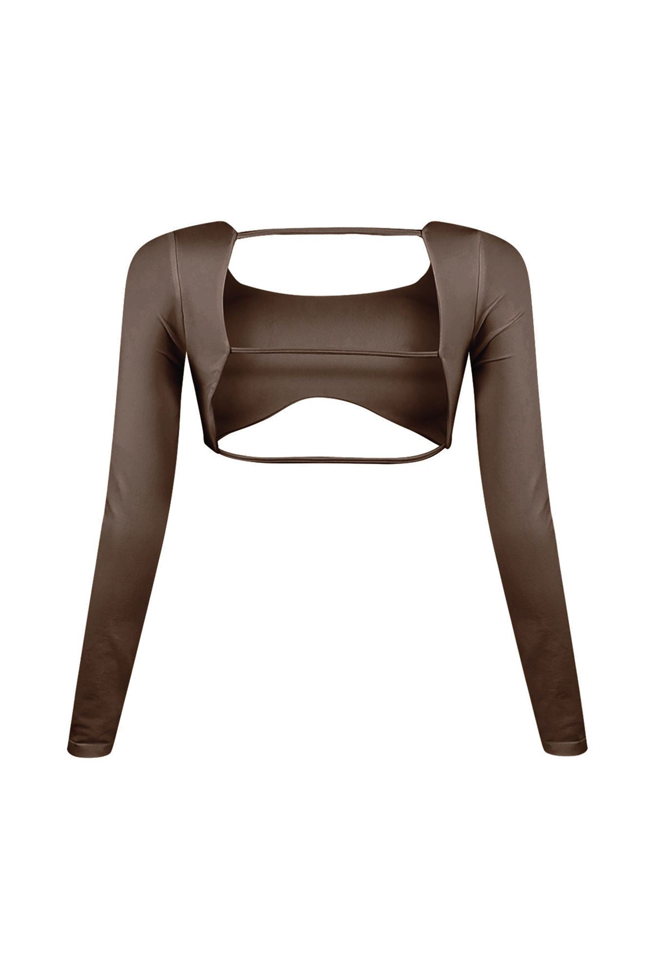 Harriet Back Cut Out Cropped Long Sleeve Top