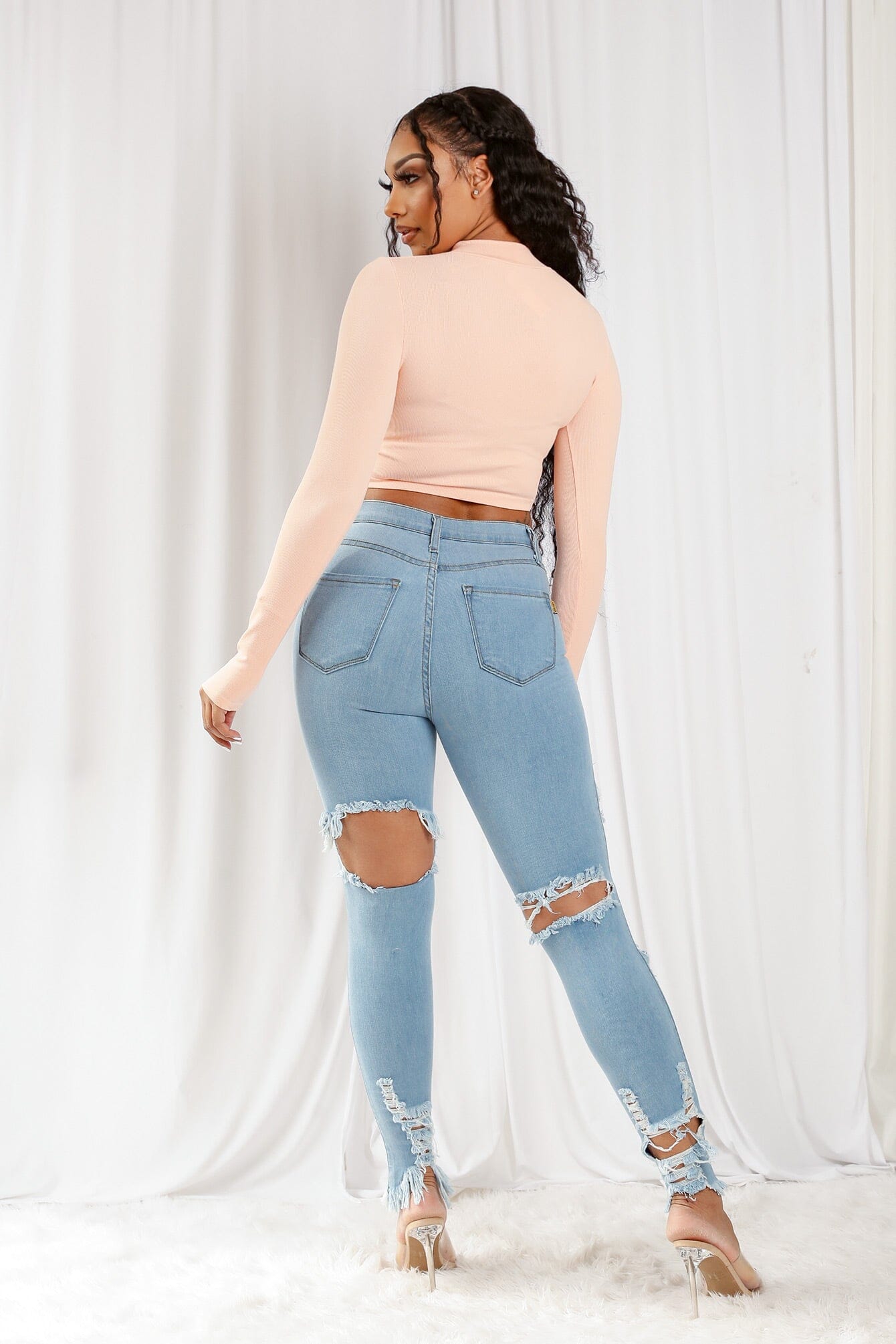 Muse Front And Back Distressed Skinny Jeans