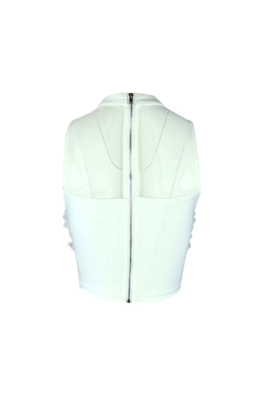 Claire Ruffle Mesh Corset Top